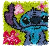 ROCKY&CHAO Latch Hook Cushion Kits for Adults, Latch Hook Pillow Case Kits Embroidery Kits 17X17Inch, DIY Needlework Pillow Cover Sofa Cushion Rug Making Kits, DIY Craft Kits 43x43 cm