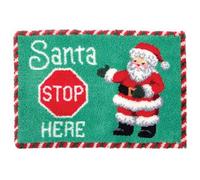 ROCKY&CHAO Latch Hook Kit for Adults & Kids Complete DIY Rug Making Craft Kits with Yarn & Canvas and Crochet Needle, Adult Craft Kits for Women, Relaxing Home Art Project - Santa Claus 50x38cm