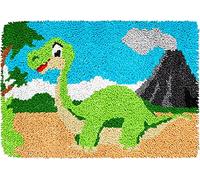 ROCKY&CHAO Latch Hook Kit for Adults & Kids- Sunflower Pattern 50x38cm, Complete DIY Rug Making Craft Kits with Yarn & Canvas and Crochet Needle, Adult Craft Kits for Women, Relaxing Home Art Project