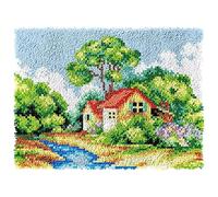ROCKY&CHAO Latch Hook Kit My Secret Garden Pattern 50x38cm, Complete DIY Rug Making Craft Kits with Yarn & Canvas and Crochet Needle, Adult Craft Kits for Women, Relaxing Home Art Project