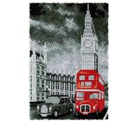 ROCKY&CHAO Latch Hook Rug Kit - DIY Home Carpet Making Canvas - Crochet Embroidery Needlework Crafts for Home Decor - Beginner-Friendly for Kids and Adults - 60 X 40 cm