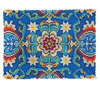 ROCKY&CHAO Latch Hook Rug Kit, DIY Latch Hook Classic Rug Making Kit for Adults Kids, Cross Stitch Kit Carpet Making Cushion Needlework for Beginners, Home Decor, Classic 60×42 cm