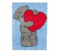 ROCKY&CHAO Latch Hook Rug Kits 50x38cm, DIY Latch Hook Rug, Carpet Making Cushion, Crochet Kits Embroidery Kits Needlework Crafts for Home Decor, Bear