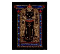 ROCKY&CHAO Myriad Choices DIY Latch Hook Rug Kit for Kids & Adults - Cross Stitch Carpet Making Crochet Embroidery Needlework Crafts - Home Decor Project - 50X38CM - Egyptian Black Cat