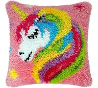 ROCKY&CHAO Myriad Choices DIY Rug Crochet Kit with Crochet Cushion Sets 43x43cm Cushion Cover for Adults Kids Wall Hook Kit Wall Decor