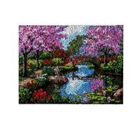 ROCKY&CHAO Myriad Choices Latch Hook Kits, DIY Latch Hook Rug Kit, Cross Stitch Rug Making Kit, Carpet Making Crochet Kits Embroidery Kits Needlework Crafts for Home Decor, 50X38CM, Sakura