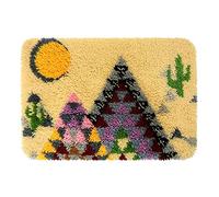 ROCKY&CHAO Myriad Choices Latch Hook Rug Kits 60x40cm DIY Craft Carpet Making Cushion Needlework Cushion Home Decoration for Beginners Adults Kids (Mountain)
