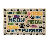 ROCKY&CHAO Myriad Choices Latch Hook Rug Kits, DIY Latch Hook Rug, Carpet Making Cushion, Crochet Kits Embroidery Kits Needlework Crafts for Home Decor,Meow, 50x38cm