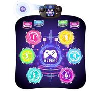 ROCKY&CHAO Rechargeable Kids Dance Mat Toys for 6 Years Old Girls Boys, 2025 Bluetooth Upgrade Dance Mat for Kids with 6 LED Light Up Arrows Multi Language and 5 Game Modes