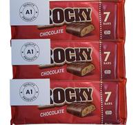 Rocky Chocolate Bars - 21 Pack (3 × 7) | Chunky Chocolate Biscuit Bars | Lunchbox Snacks | Ideal for Kids & Adults | Great for Bulk Buying