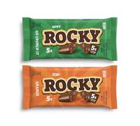 Rocky Chocolate Bars Bundle, Mint and Orange Flavour, 2 Packs, 10 Bars Total
