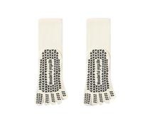 Rocky Green 5 Toe Yoga Socks, Women's Non-Slip Pilates Mid-Calf Socks - Breathable Ballet Dance Socks with Arch Support for Hot Yoga/Sculpting Practitioners (White)