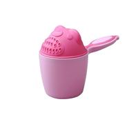 Rocky Green Baby Hair Washing Cup - Leakproof Shower Tool for Kids Bath Time,Soft Silicone Toddler Rinsing Cup with Cute Animal Design (Pink)