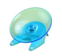 Rocky Green Hamster Silent Exercise Wheel with Detachable Stand - Durable Flying Saucer-Style Running Disk for Small Pets (blue)