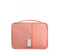 Rocky Green Large Capacity Travel Passport Case - Waterproof Oxford Cloth Document Organizer - Multifunctional Card Case for Travel/Business Trips (25.5 * 18.5 * 2cm,Pink Large)