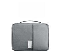 Rocky Green Large Capacity Travel Passport Case - Waterproof Oxford Cloth Document Organizer - Multifunctional Card Case for Travel/Business Trips (25.5 * 18.5 * 2cm,Gray Large)