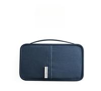 Rocky Green Large Capacity Travel Passport Case - Waterproof Oxford Cloth Document Organizer - Multifunctional Card Case for Travel/Business Trips (21.5 * 12.5 * 2cm,Black Trumpet)