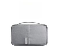 Rocky Green Large Capacity Travel Passport Case - Waterproof Oxford Cloth Document Organizer - Multifunctional Card Case for Travel/Business Trips (21.5 * 12.5 * 2cm,Grey Trumpet)