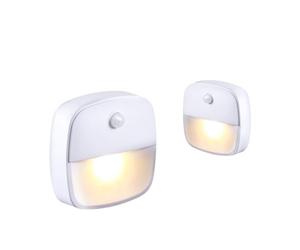 Rocky Green LED Motion Sensor Night Light, Battery Powered 60 Days Auto Illumination, Slimline 74mm Cabinet Light for Kitchen/Nursery/Stairs (White/Warm Light) (White Light,Pack of 1)