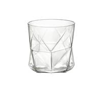 Rocky Green Modern Crystal Whiskey Glasses, Diamond Pattern Tumblers, 320ml Capacity, 8.6cm Width, Heavy Base, Lead-Free Glass for Bourbon, Scotch, Cocktails (Clear)