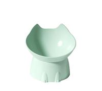 Rocky Green Neck Protector Cat Bowl - 15° Tilt Anti-Tip Pet Bowl,Edible PP Material Tall Cat Food Bowl,Anti-Spill Food Anti-Black Jaw (For Dogs & Cats) (green)