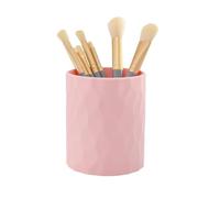 Rocky Green Round Silicone Pencil Holder | Multi-Functional Desktop Organiser | Student Stationery/Makeup Brush Organiser | Large Capacity Durable Pencil Holder | Office Learning Products (Pink)