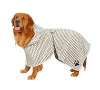 Rocky Green Thickened Coral Fleece Pet Bath Towel - Microfibre Dog Cat Absorbent and Quick Drying Bathrobe,Pet Bath Drying Towel,Soft and Non-fluffy (M,grey)