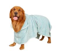 Rocky Green Thickened Coral Fleece Pet Bath Towel - Microfibre Dog Cat Absorbent and Quick Drying Bathrobe,Pet Bath Drying Towel,Soft and Non-fluffy (XS,blue)