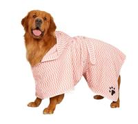Rocky Green Thickened Coral Fleece Pet Bath Towel - Microfibre Dog Cat Absorbent and Quick Drying Bathrobe,Pet Bath Drying Towel,Soft and Non-fluffy (XL,pink)