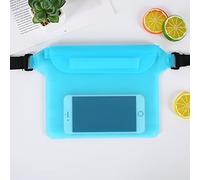 Rocky Green Unisex Waterproof Waist Pack, Triple-Layer Seal PVC Phone Pouch for Running, Cycling, Hiking, Swimming, Fishing, Outdoor Activities (18x22cm, 9 Colors) (Cyan)