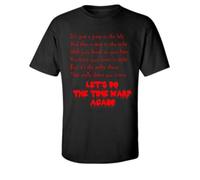 Rocky Horror Picture Show Inspired T-Shirt Timewarp Retro Song Dance Music Black XL