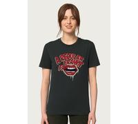 Rocky Horror Show Women's A Regular Frankie Fan Mouth Relaxed Fit T-Shirt in Black | Size: Small Rocky Horror Show Black S