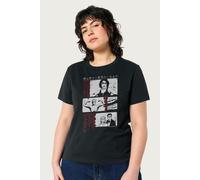 Rocky Horror Show Women's Doctor Frank N Furter Rocky Brad & Janet Japanese Text Relaxed Fit T-Shirt in Black | Size: Large Rocky Horror Show Black L