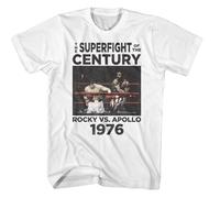 Rocky II Movie Superfight of The Century Rocky VS Apollo 1976 Men's T Shirt White