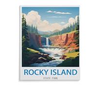 Rocky Island State Park Poster，Paper Jigsaw Puzzle 1500 Pieces Adult Toys Decompression Game57x87cm-J80