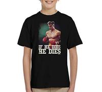 Rocky Ivan Drago If He Dies Quote Kid's T-Shirt Black