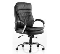 rocky leather high back executive office chair in black
