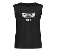 Rocky Marciano The Brooklyn Blockbuster 49-0 Boxing Legend Mens Unisex Sleeveless T-Shirt Graphic Print Vests Top Black Tank Tee M