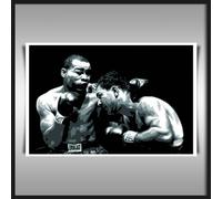 ROCKY MARCIANO VS JOE LOUIS BOXING A2 CANVAS ART PRINT