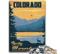 Rocky Mountain Colorado 1000 Pieces Jigsaw Puzzle For Adults Teens, Help The Brain Exercise Addictive Toys to Cultivate Patience Perfect Decoration 1000pcs (26x38cm)