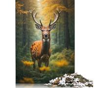 Rocky Mountain Elk Puzzles for Adults 1000 Pieces Wooden Puzzles for Adults & Teenager Jigsaw Puzzles for Adult 1000pcs (75x50cm)