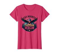 Rocky Mountain Freedom High T-Shirt, Women, Red Heather, X-Large