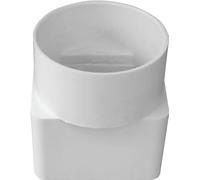 Rocky Mountain Goods 2x3 Downspout to 3" Sewer Pipe Adapter - White PVC Gutter Downspout Connector for Drainage Systems