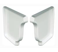 Rocky Mountain Goods 5" K-Style Gutter End Cap Set - Left & Right Aluminum End Caps for 5 Inch Rain Gutter System, White