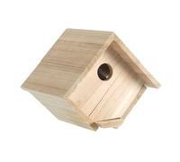 Rocky Mountain Goods Small Wood Bird House for Outside - Premium Pine with Rot-Resistant Design, Stainless Steel Hanging Rings - 1 1/8” Hole for Wrens, Chickadees - Air Vents - Also Crafts, Decor