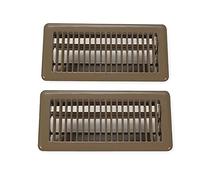 Rocky Mountain Goods Vent Cover for Home Floor 4” x 12” (Brown Pack of 2) - Heavy Duty Metal - Walkable Floor Register Air Vents - Easy Adjust Airflow