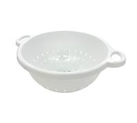 Rocky Mountain Goods White Plastic Colander Bowl with Handle - Deep 5 QT Strainer for Kitchen Vegetables, Pastas, Fruit - BPA Free - Dishwasher Safe