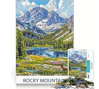 Rocky Mountain Landscape 1000 Pieces Jigsaw Puzzles for Adults Memory Gain Calm Mind Design Assembly Creative Gift (38x26cm)
