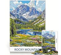 Rocky Mountain Landscape Jigsaw Puzzles for Adults1000 Pieces Improve Memory Relax Mind Sharp Edge Art Collection Piece (50x75cm)