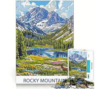Rocky Mountain Landscape Puzzle for Teenagers 1000 Pieces Smart Reason Toy Stress Release Sharp Edge Birthday Gift (38x52cm)